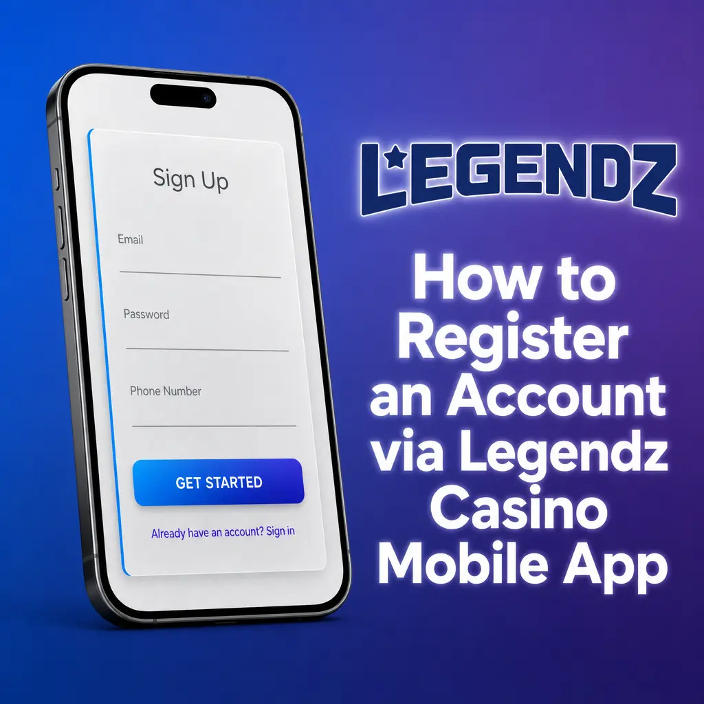 How to Register an Account via Legendz Casino Mobile App