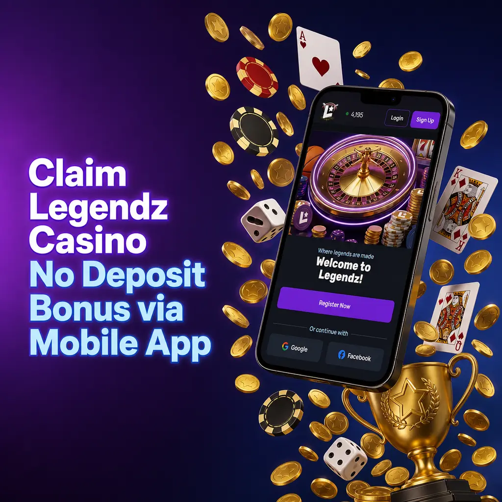Claim Legendz Casino No Deposit Bonus via Mobile App
